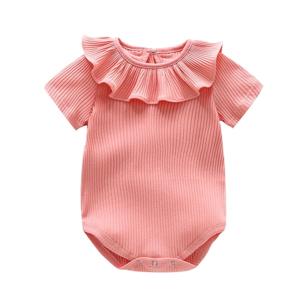 Gibobby Mameluco niño Niño pequeño niños bebés niñas verano Ha Yi ropa de escalada recién nacido ropa delgada Super lindo bebé bolsa pedo ropa(Rosa, 6-9 Meses )
