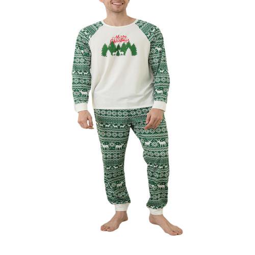 Opperiaya Vêtements de Nuit Parent-Enfant Xmas Col Rond Hauts Pantalons / Combinaison