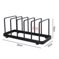 thumbnail image 3 of Pot And Pan Rack Chopping Board Organiser Stand Rack Holder for Kitchen Black, 3 of 9