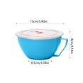 thumbnail image 3 of Kbndieu Stainless Steel Bowl Double Layer with Lid Handle Cup Ramen Bowl Soup Bowl Insulated Fresh Lunch Box on Clearance, 3 of 6