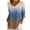 #043-Brown, variant on Womens 3/4 Sleeve T-Shirts Gradient Print V Neck Loose Fit Casual Summer Tops for Daily Wear