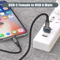 thumbnail image 6 of SNNROO USB C Female to USB A Male Adapter,Type A Charger Cable Power Converter. (2 Pack), 6 of 7