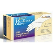 Disposable Latex Gloves, Powder Free size medium, 100 gloves per box
