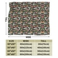 thumbnail image 3 of Wijzvio Schnauzer Floral Dog Throw Blanket Soft Fuzzy Fleece Blanket For Couch Bed Living Room Decoration 40"X30", 3 of 9
