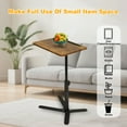 thumbnail image 4 of HDUTNGISN 360° Swivel Height Adjustable Small Drink Table for Small Spaces, Modern Accent with Solid Metal Leg（Vintage With Grooves), 4 of 8