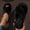 Black, variant on Crisscross Band Plush Indoor Slippers, Cozy & Warm Leopard Print Soft Sole Fuzzy Shoes, Non Slip Home Floor Slippers