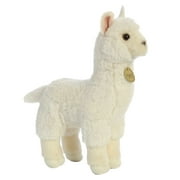 Aurora 26329 11 in. Adorable Miyoni Alpaca Lifelike Detail Cherished Companionship Stuffed Animal Toy, White
