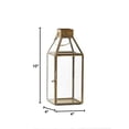 thumbnail image 6 of Serene Spaces Living Small Size Square Gold Lantern, Measures 10 inches Tall, Sold Individually, 6 of 7