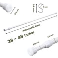 thumbnail image 4 of 12 Pack Tension Rods for Windows 28 to 48 Inch Spring Tension Rod Adjustable Metal No Drill Curtain Rod for Windows, Shower, Door, Kitchen (White, 12 Pack), 4 of 5
