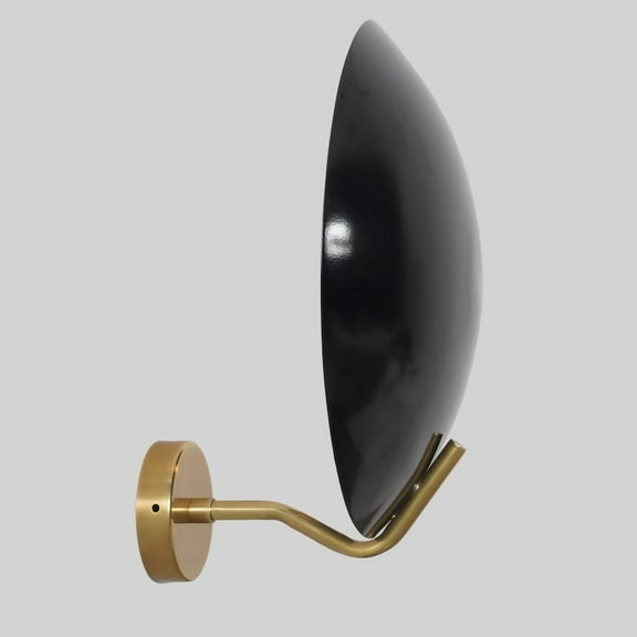 Mid Century Style Single Bulb Shade Wall Sconce Handmade Brass Wall Lamp Sputnik Wall Sconce
