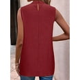 thumbnail image 6 of Womens Business Casual Tank Top Summer Sleeveless Outfits 2025 Spring Trendy Dressy Work Shirts Red XL, 6 of 8