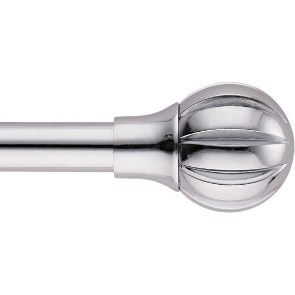 shiyou-3/4" Standard Decorative Window Curtain RodAdjustable 48 to 84 inchHeavy Duty Curtain Rods for WindowsChrome