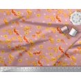 thumbnail image 3 of Soimoi Poly Georgette Fabric Heart,Hen & Chick Cartoon Decor Fabric Printed Yard 52 Inch Wide, 3 of 3
