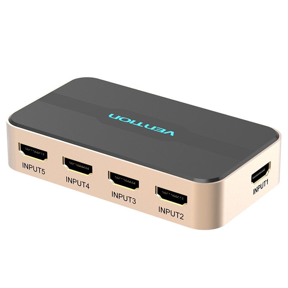 HDMI Splitter. Vention HDMI Switch 5x1 Ports HDMI Switcher 5 in 1 out HDMI Splitter Switcher