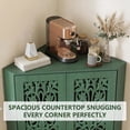 thumbnail image 5 of JOEMEY Retro Corner Cabinet with 2 Hollow Carved Doors and 2-Tier Shelves, 5 of 9