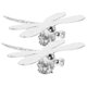 thumbnail image 3 of Alloy Dragonfly Decor 2Pcs Silver with Removable Wings for Wedding Cabinet Ornament, 3 of 4