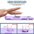 thumbnail image 5 of SaniMore for iPhone 14 Multi-Functional Case, 3-Layer Protection Magnetic Cover Support Car Mount & 360° Rotatable Metal Ring Kickstand Full Body Shockproof Protective Shell, Purple, 5 of 10