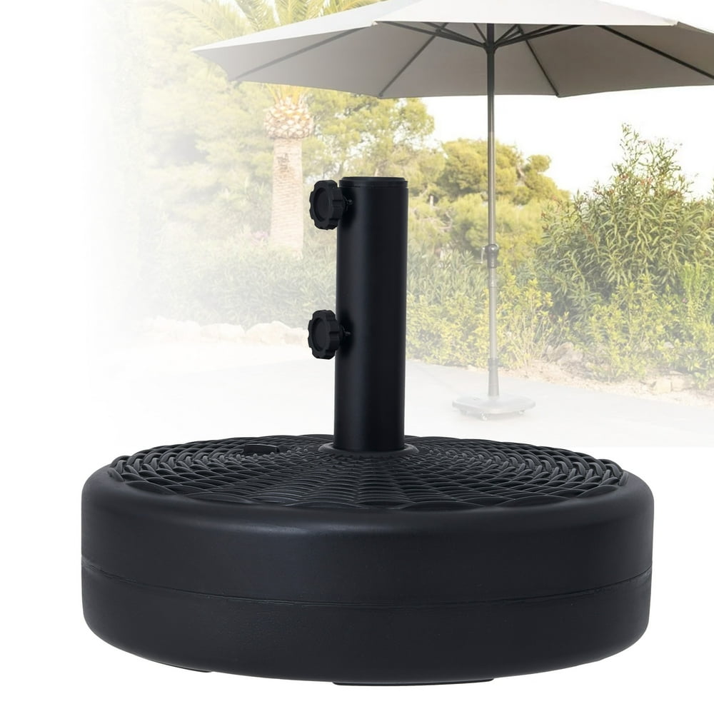 18" Garden Umbrella Stand 17L Fillable Outdoor Parasol Base for Sand or