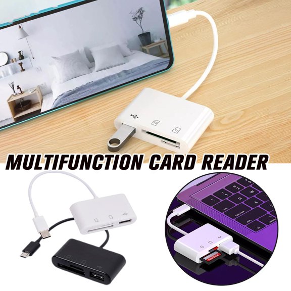 FurNest USB C 3-in-1 Hub Converter Type C Adapter SD Card Reader For L