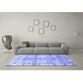thumbnail image 3 of Ahgly Company Machine Washable Indoor Square Persian Blue Traditional Area Rugs, 5' Square, 3 of 4