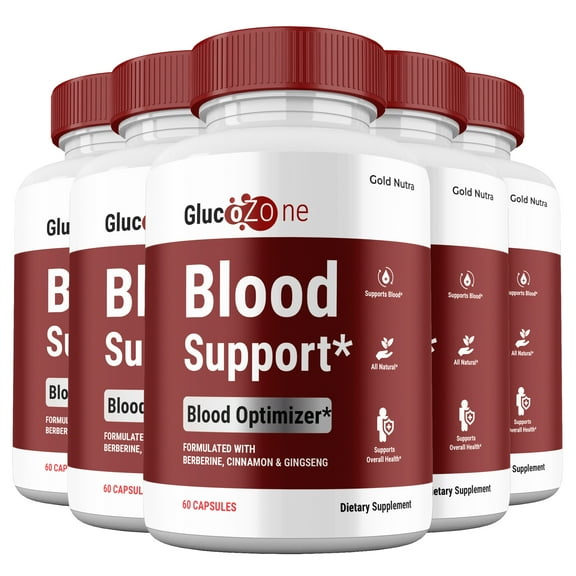 GlucoZone Capsules, All Natural Premium Ingredients, Gluco Zone Glycogen Balance Maximum Strength Blood Pills Berberine Supplement (5 Pack)