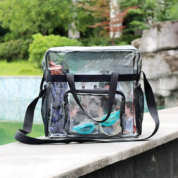 Paddsun 12x12x6 inch PVC Tote Pack Bag Transparent See Through