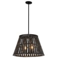 thumbnail image 2 of Meyda 142776 31 in. Peach Basket Pendant, Weathered Wicker Black Hardware, 2 of 7