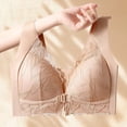 thumbnail image 5 of Zpanxa Seamless Bras for Women Wireless Full Coverage Lace Push-up Breathable Wide Straps Everyday Bra Khaki 42BC, 5 of 7