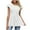 White T-shirt for women, variant on jtjvou Womens Summer Babydoll Tops Crew Neck Cap Short Sleeve Pleated Shirts Casual Eyelet Blouse White M