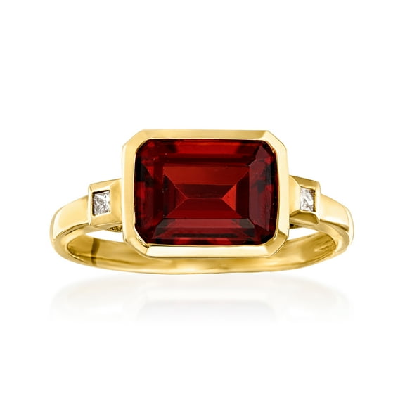 Ross-Simons 2.90 Carat Garnet Ring in 14kt Yellow Gold, Women's, Adult