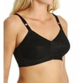 thumbnail image 1 of Women's Rago 2101 Lacette Satin and Lace Wireless Support Bra (Black 36C), 1 of 4