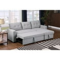 thumbnail image 5 of Devion Furniture Polyester Fabric Reversible Sleeper Sectional Sofa - Light Gray, 5 of 13