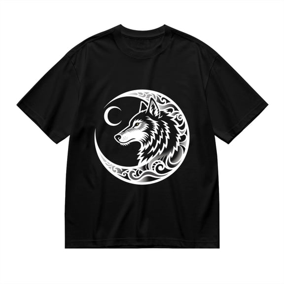 Black T Shirts for Men, Wolf Head, Graphic 1 Mens Graphic Tees, 24827530,S