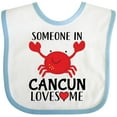 thumbnail image 3 of Inktastic Someone In Cancun Loves Me Boys or Girls Baby Bib, 3 of 4
