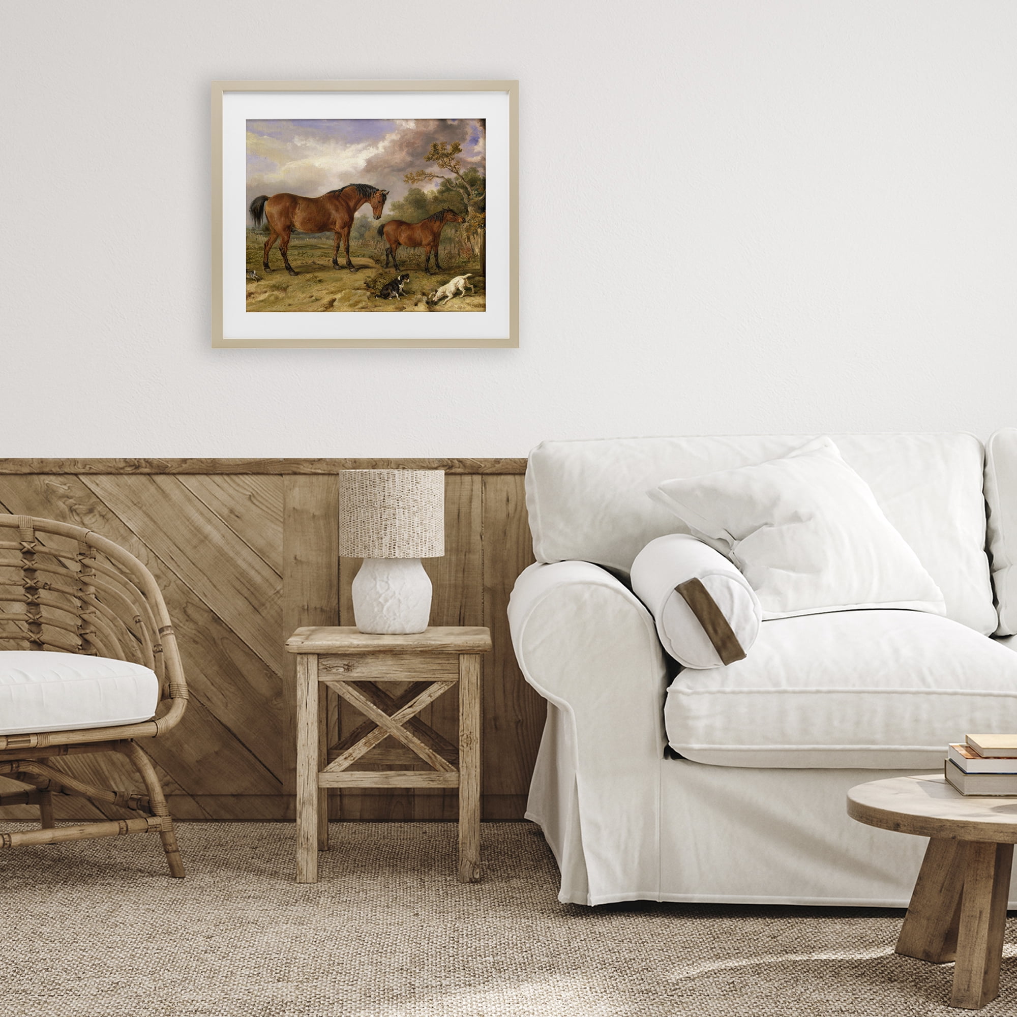 Stupell Industries Classic Portrait of Horses Birch Framed Print Under Glass, design by Tina LeCour