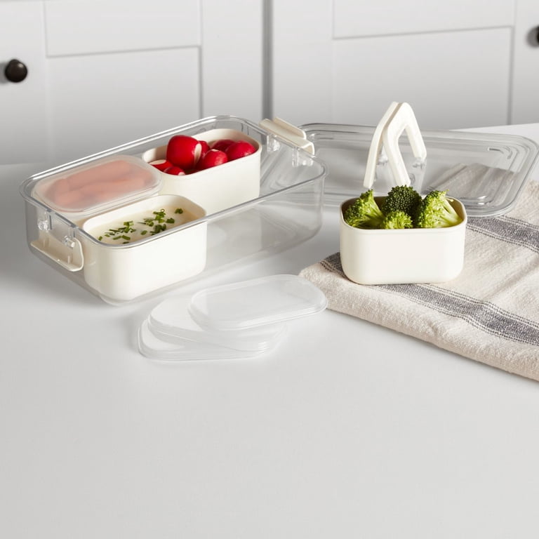 Mainstays Snackle Box Mini Lunch & Snack Container, 4-Compartment