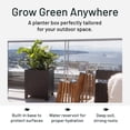 thumbnail image 3 of Tierra Verde 17-Inch x 17-Inch Flora Cube Planter Box for Patios or Decks, Black, 3 of 10