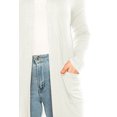 thumbnail image 5 of Women's Casual Plus Size Long Sleeve Loose Fit Solid Open Cardigan with Side Pockets, 5 of 6