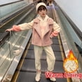 thumbnail image 2 of Chaleco cálido de invierno para niñas pequeñas, abrigo, sudaderas con capucha y pantalones, 3 piezas, traje deportivo de forro polar grueso para niños, ropa para adolescentes, chándales, 2023, 2 of 5
