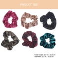 thumbnail image 4 of Shisuyan 6 Pcs Élastiques à Cheveux pour Femmes Velours Couleur Assortie, 4 of 9