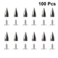 thumbnail image 2 of 100pcs Punk Buttons Screwback Spike Cone Rivet Nail Fastener DIY Shoes Bag Belt Garment Leather Craft, 2 of 8