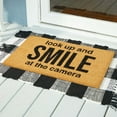 thumbnail image 2 of Park Designs Smile At The Camera Tan Doormat 18" x 30", 2 of 6