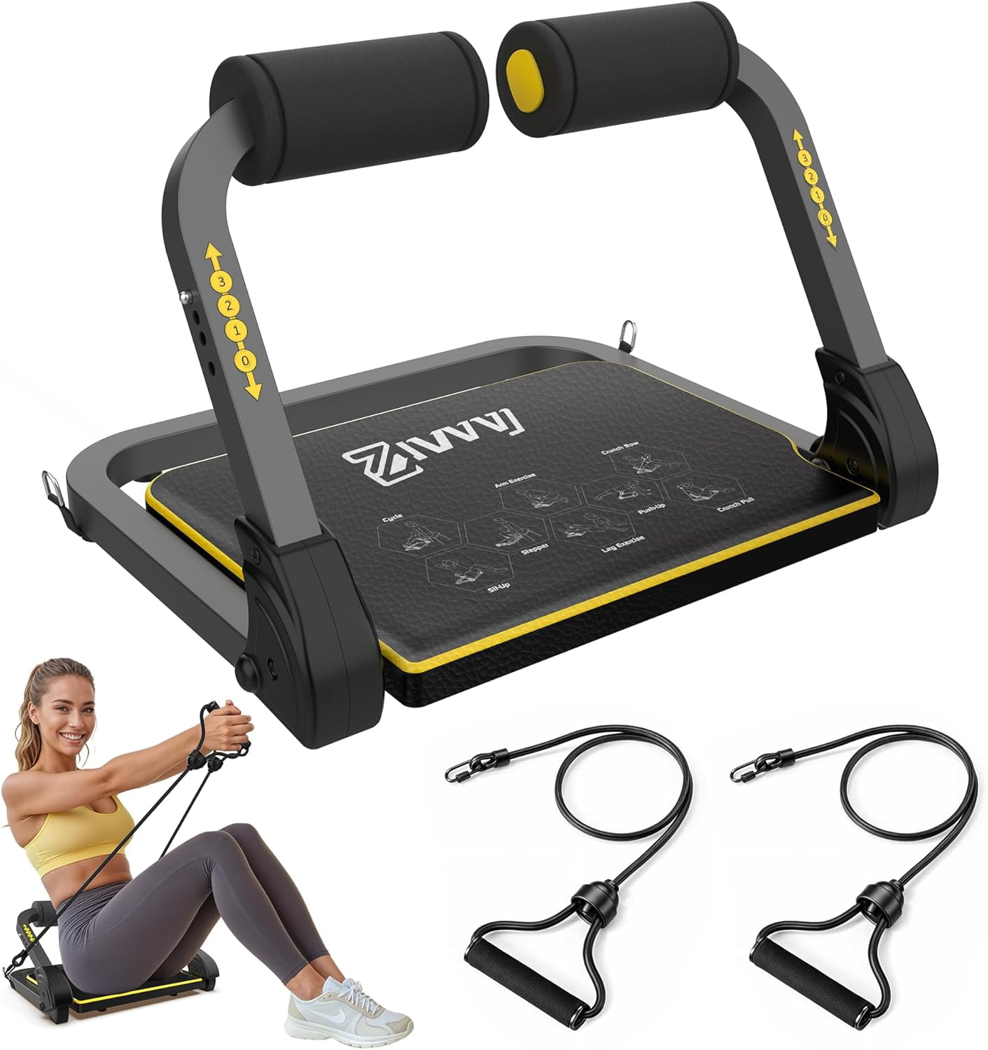 leikefitness Height Adjustable Ab Trainer Abdominal Whole