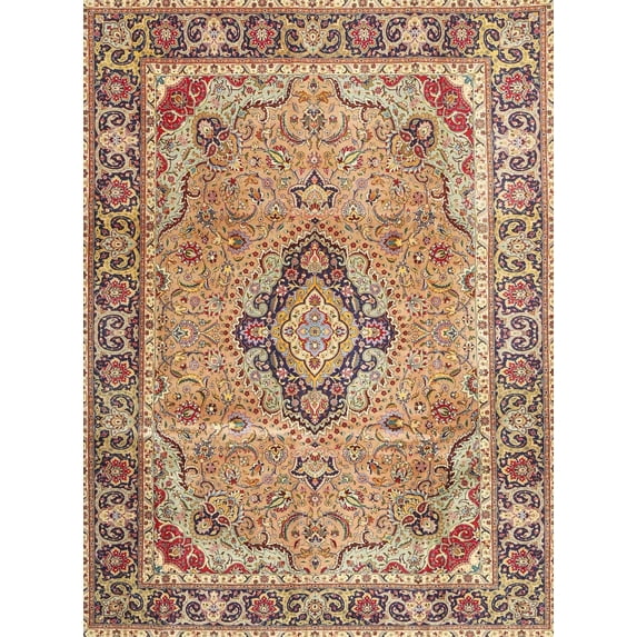 Ahgly Company Machine Washable Indoor Rectangle Traditional Sienna Brown Area Rugs, 3' x 5'
