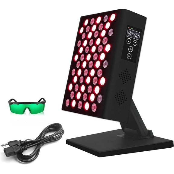 Compact Red Light Panel for Face and Body, 3-Mode Infrared Light Device with Stand for Targeted At-Home Wellness