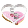 thumbnail image 2 of Cheers.US 6Pcs Heart Puzzle Cookie Mould Stainless Steel Fondant Cake Cutter Baking Tool - Silver, 2 of 7
