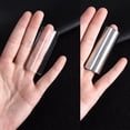thumbnail image 4 of 6Pcs Glass Slide and Stainless Steel Slide Medium Bottleneck Slide for Guitar Bass (Transparent And Silver), 4 of 5