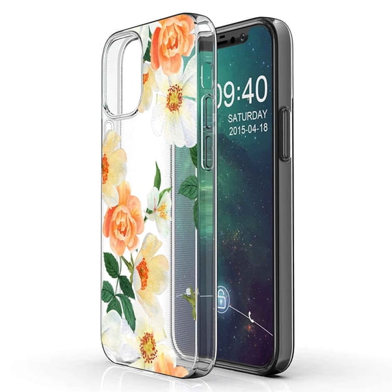 TalkingCase Slim Phone Case Compatible for Apple iPhone 12 Pro MAX, Flower 8 Print, Lightweight,Flexible,Soft, USA