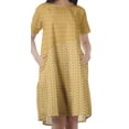thumbnail image 3 of Moomaya Short Sleeve Dresses Women Scoop Neckline Printed Dresses With Pockets, 3 of 6
