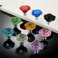 thumbnail image 3 of 2pcs 50MM Crystal Rose Glass Handle Cabinet Knob Drawer Pull Handle Kitchen Door Wardrobe Hardware, 3 of 7